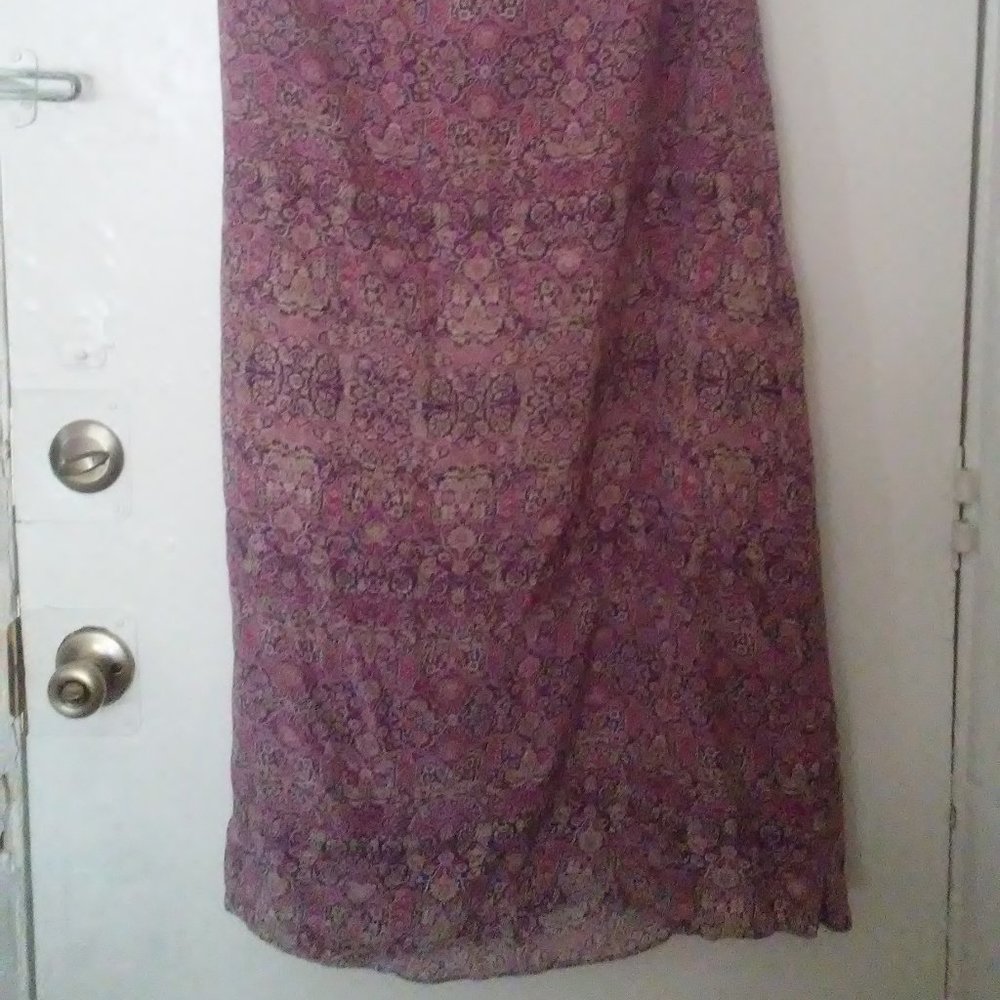 Boho Maxi Skirt from Max Studio, 100% Silk, Purple